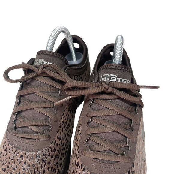 Skechers Go Step goga mat quick Fit brown chocolate leopard print Size 7.5 - Picture 4 of 9